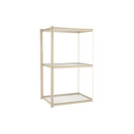 Global Equipment High Capacity Add-On Rack 48x48x843 Levels Wire Deck 1500 Lb Per Level Tan 581024